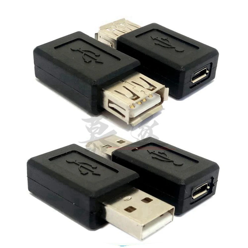 Schwarz USB 2,0 Typ A Buchse auf Micro & MINI USB B Buchse Adapter Stecker Konverter usb 2.0 zu micro Usb stecker großhandel