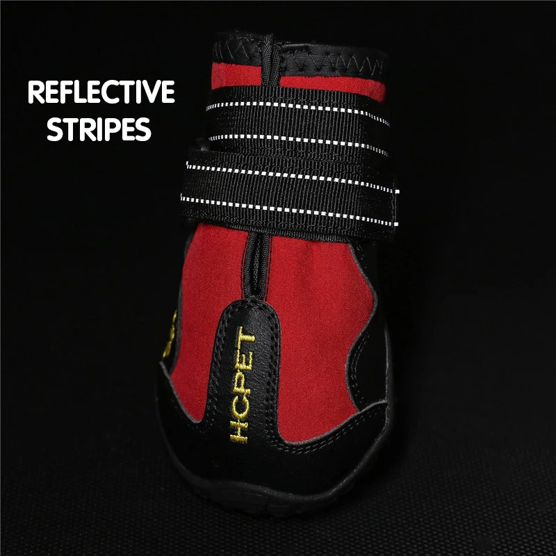 4 Teile/satz Haustier Hund Schuhe für Mittelgroße Hunde Wasserdicht Regen Schnee Hund Stiefel Langlebig Atmungsaktive Outdoor Training Wandern Hund Schuhe – Detail 9