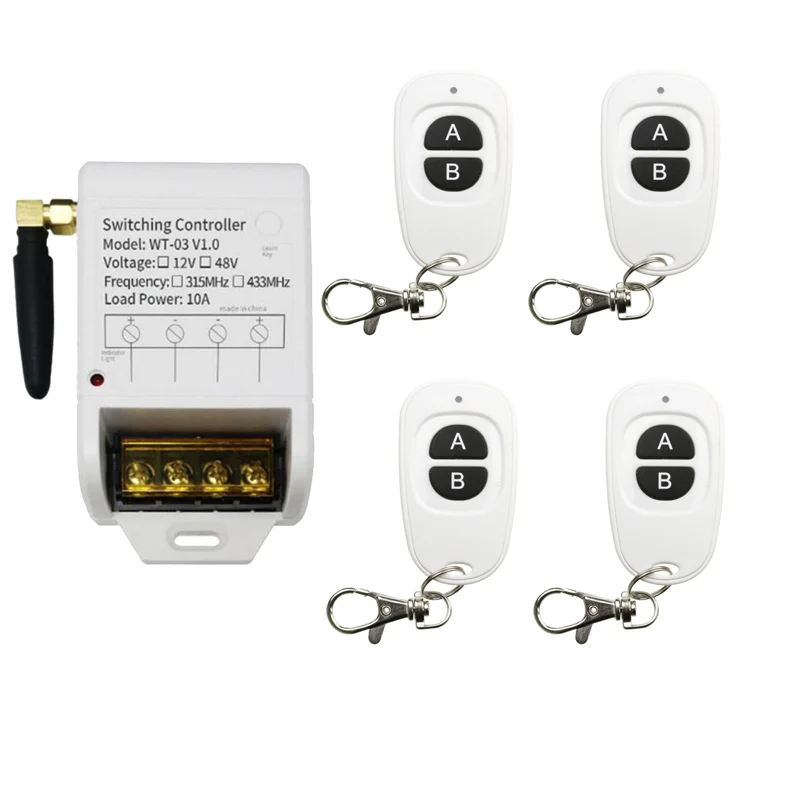 433 MHz Universal Wireless Fernbedienung Schalter DC12V-48V 1CH 30A Relais Empfänger Modul RF Fernbedienung Sender