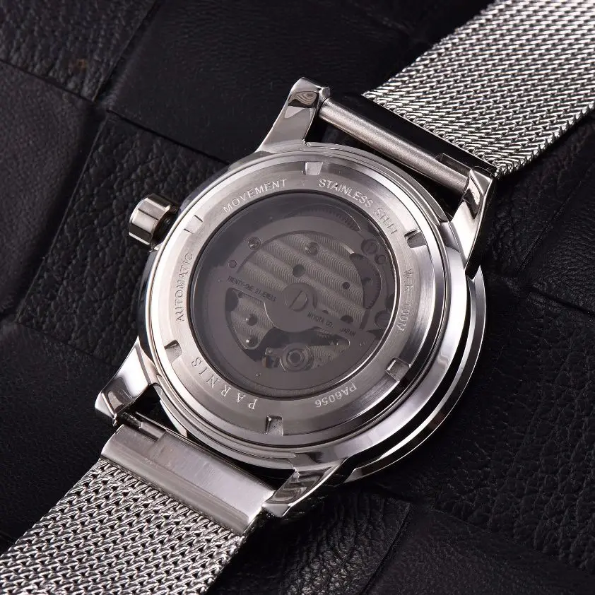 Fashion Parnis 42mm Blue Red Bezel Men Automatic Mechanical Watch Calendar Luminous Luxury Men's Watches reloj hombre Clock Gift image 6