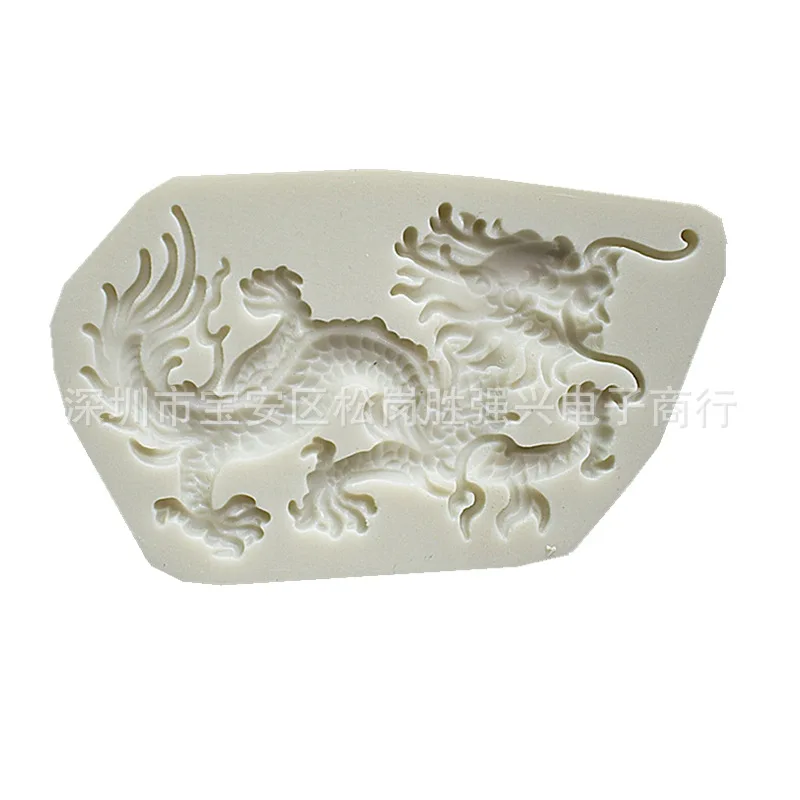 Auspicious Dragon Silicone Mold For Fondant Chocolate Epoxy Sugarcraft Mould Pastry Cake Decorating Kitchen Accessories Tool