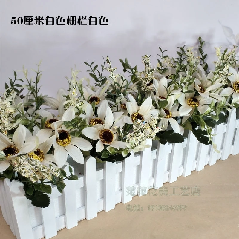 Simulation Magnolia plant potted indoor false green plant fence decoration flower false plant potted ornament flower art