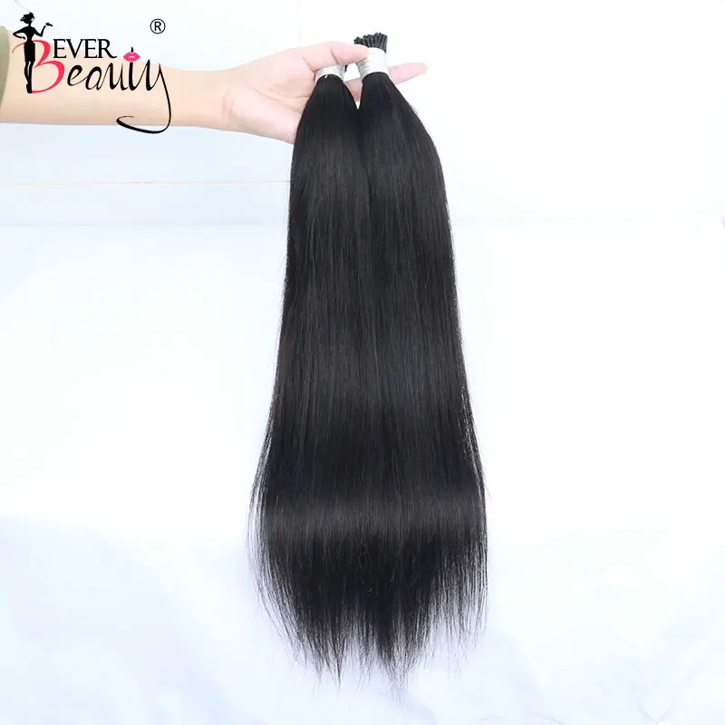 Straight I Tip Microlinks Hair Extension Human Hair Brazilian Virgin Hair Bulk F Tip Hair Extensions For Black Women Ever Beauty