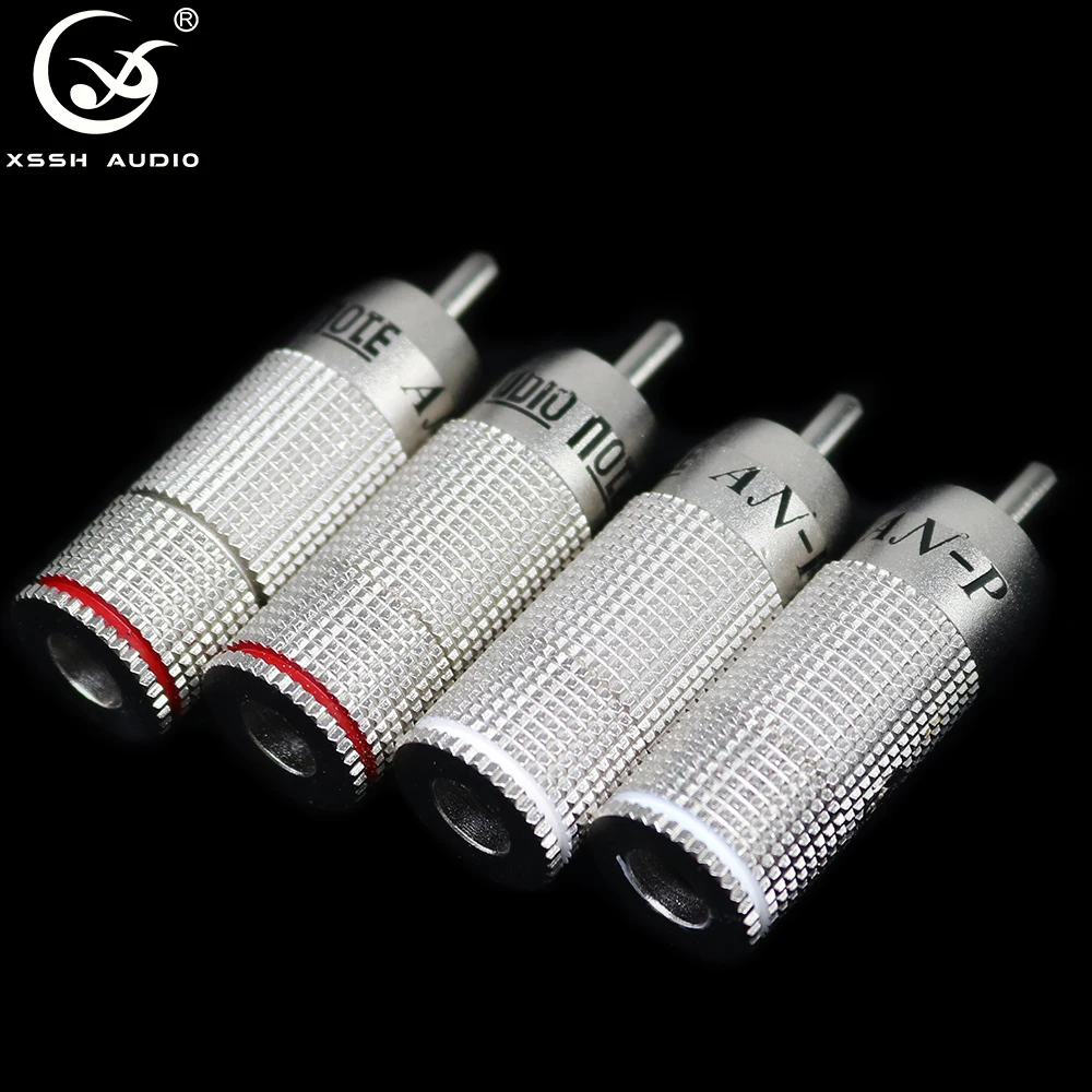 YIVO-Cable de señal de Audio macho de cobre chapado en rodio, Conector de enchufe RCA, HIFI, bricolaje, OEM, nuevo diseño, 9mm, 4 piezas, 8 piezas