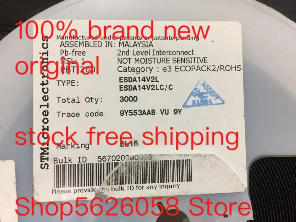 ESDA14V2L SOT23-3 100% new original freeshipping 50PCS/LOT STOCK