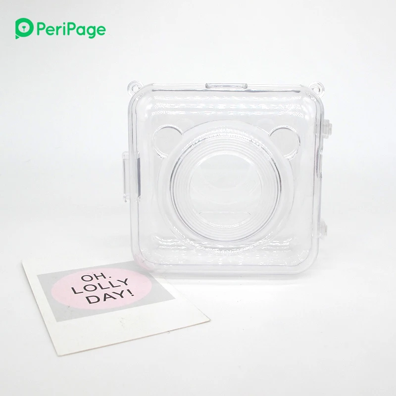 All Peripage A6 Thermal Printer Paper White Color Sticker Blank Bear Label Semi Transparent Photo Hard Soft Protection Case