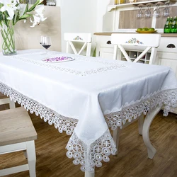 White Square Rectangle Tablecloth  Wedding &Party&Home&Garden&Hotel ,Sofa Cover, Lace Cover