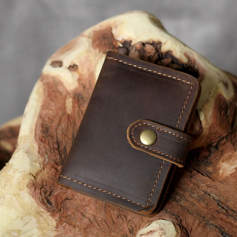 Klasyczna męska etui na karty kredytowe skóra Crazy Horse portfel na wizytówki Unisex karty z prawdziwej skóry etui na dowód sprzedaż hurtowa MC-310