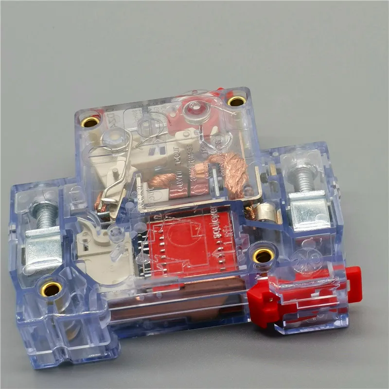 AC220V-400V DZ47-63 1p 6A 10A 16A 20A 25A 32A 40A 50A 63A Mini Circuit Breaker Cutout Miniature Transparent Household Air Switch