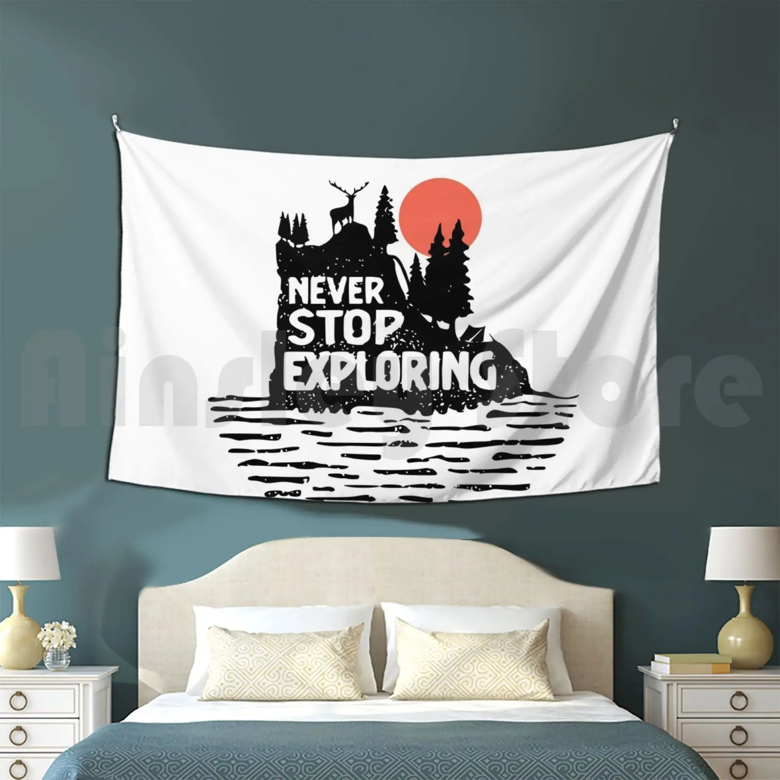 Never Stop Exploring Tapisserie Salon Chambre Explorer Never Stop Never Stop Exploring Ambition