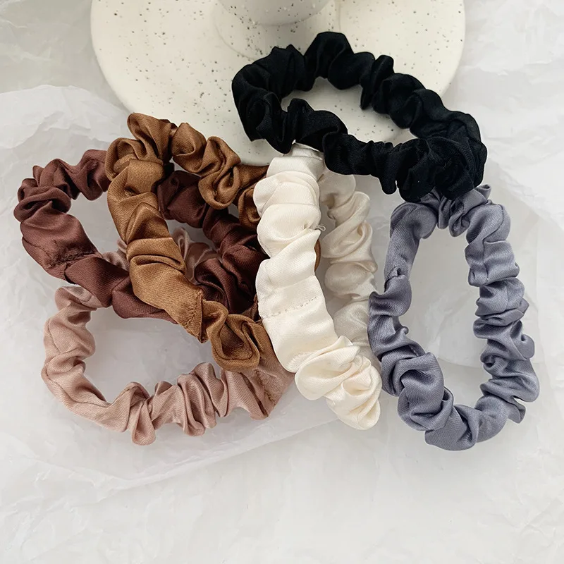 Solid Elastic Scrunchie Hair Ties Rubber Bands for Women Girls Sport Gym Hair Scrunchies Holder Hair Accessories Set