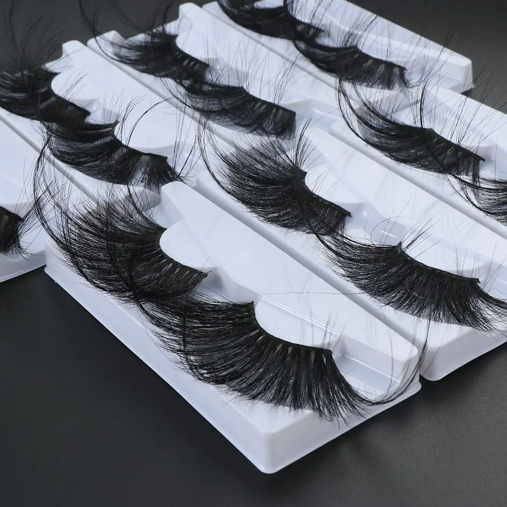 1 Pair 70mm Handmade Super Long Fluffies Dramatic 100% 3D Mink Hair False Eyelashes 70mm Lashes Lash Extension