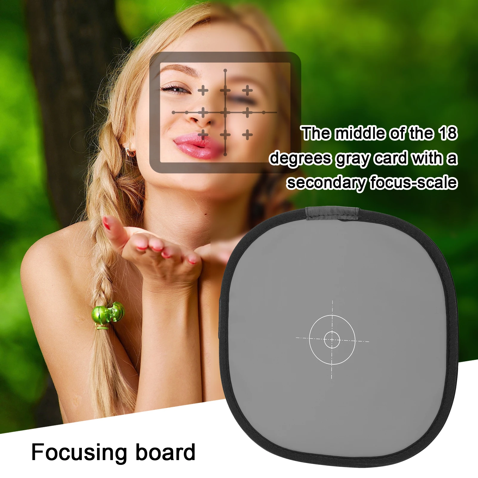 300mm Portable Photography Reflector Gray and White Balance Card Photographic White Balance Focus-Board Photography Accessory