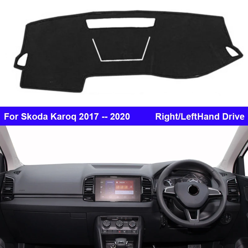 Car Auto Dashboard Cover Dash Mat Carpet Cape For Skoda Karoq 2017 2018 2019 2020 Anti-sun Sun shade Dashmat Cushion