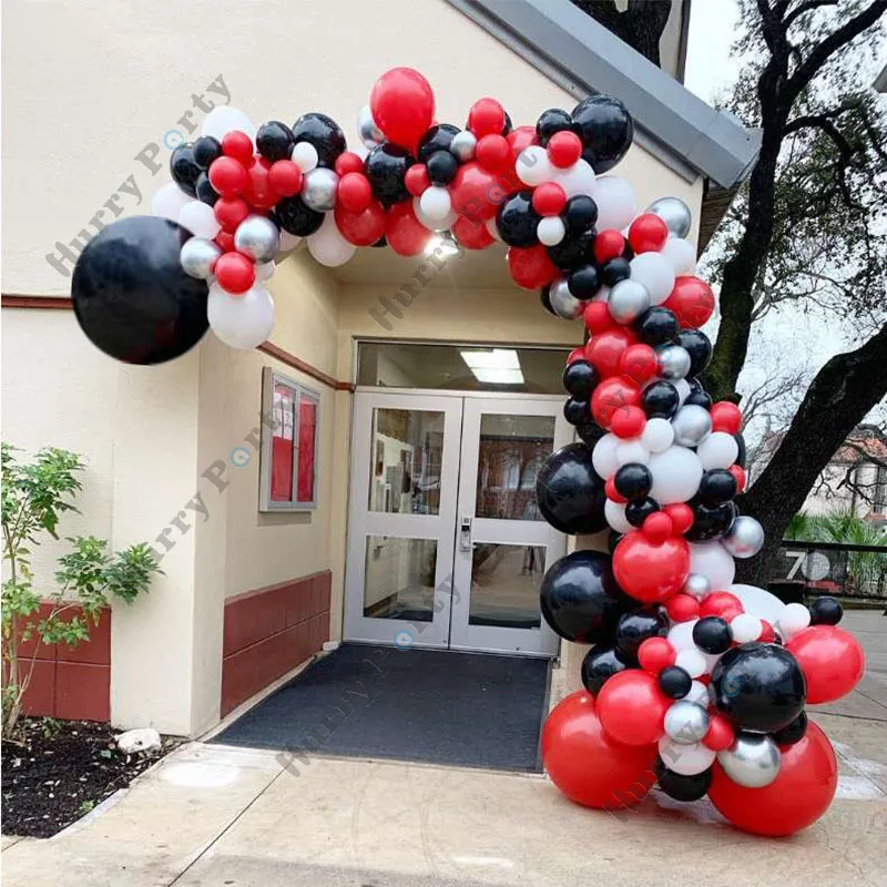 

156Pcs Birthday Party Decoration Balloon Garland Black Red Globos Decor Baby Shower Kid Valentine's Day Decorations