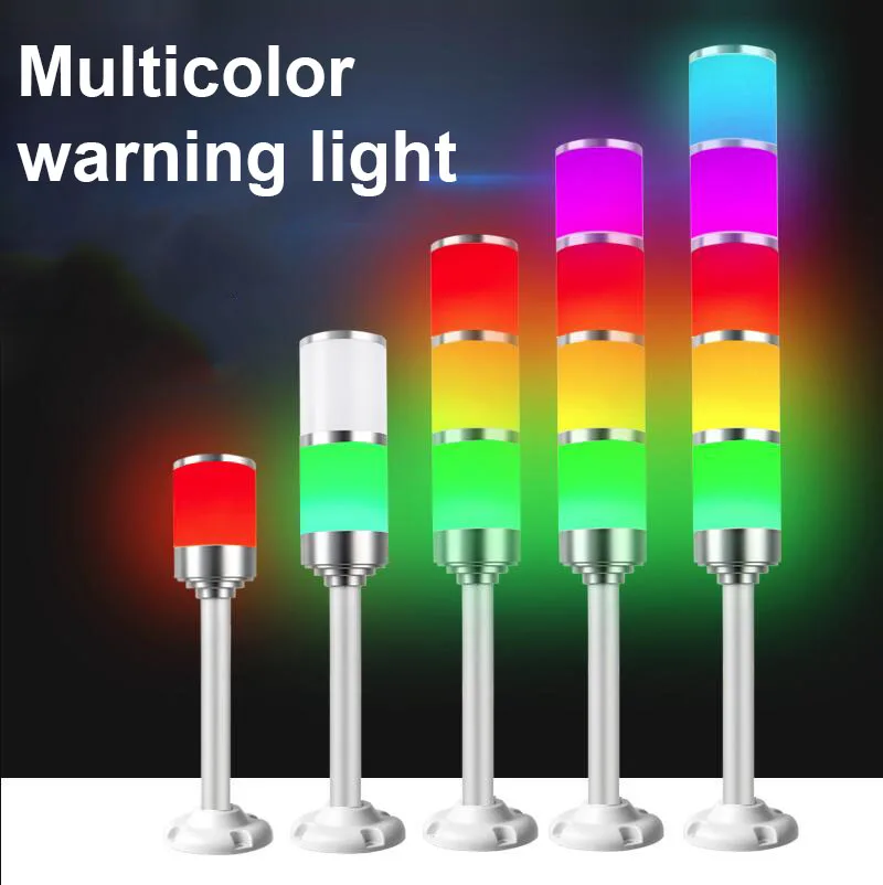 

24V Straight arm Intelligent multicolor indicator light warning light monolayer Announciator freeshipping