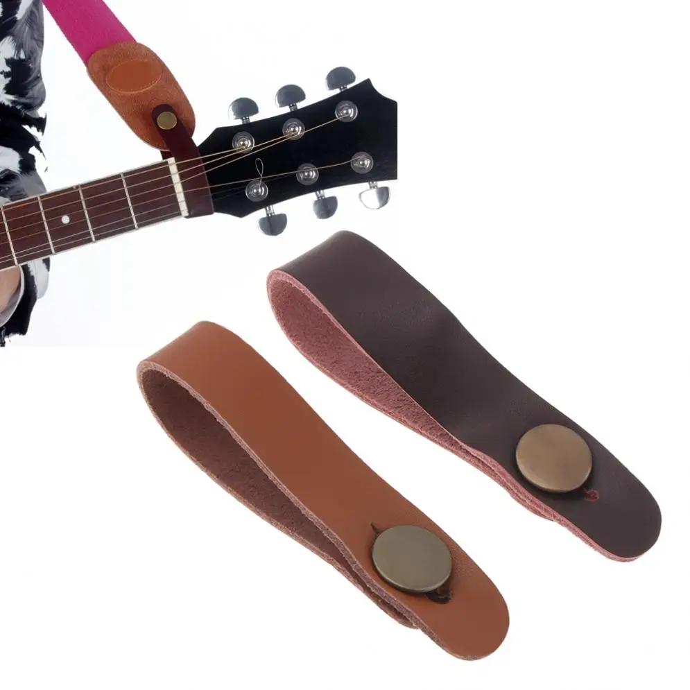 

Genuine Leather Guitar Strap Holder Button Safe Lock for Acoustic Electric Classic Guitarra Bass Guitar Neck Strap