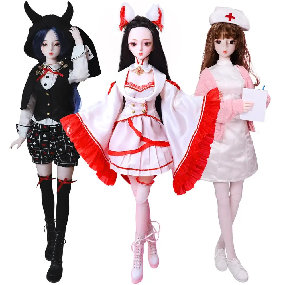 DBS doll 1/3 BJD Cosplay Collection mechanical joint Body Including hair eyes clothes 62cm height girls ICY DBS SD