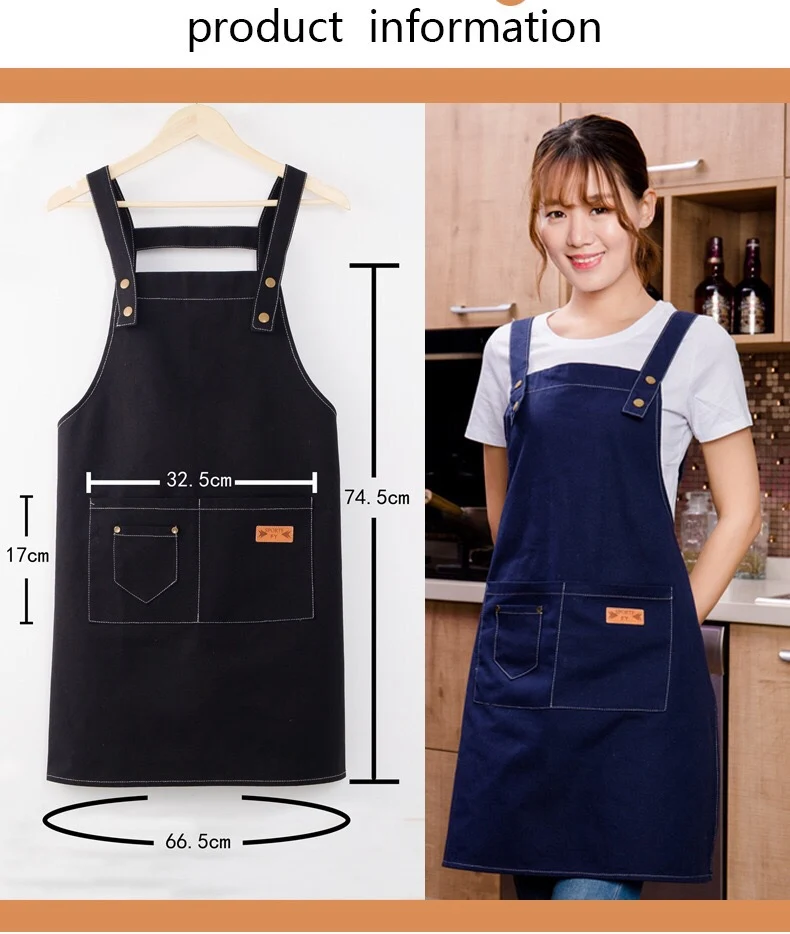 Hair Cutting Apron Barber Sleeveless Denim Apron 75x65cm Hairdresser Protection Tool Hairdressing Styling Cloth Tools