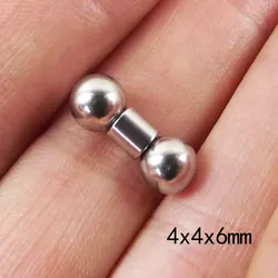 1 Piece 4mm Bar Stainless Steel Short Bar 18mm Big Ball Straight Barbell Rings PA Ring Nipple Rings Body Piercing Jewelry
