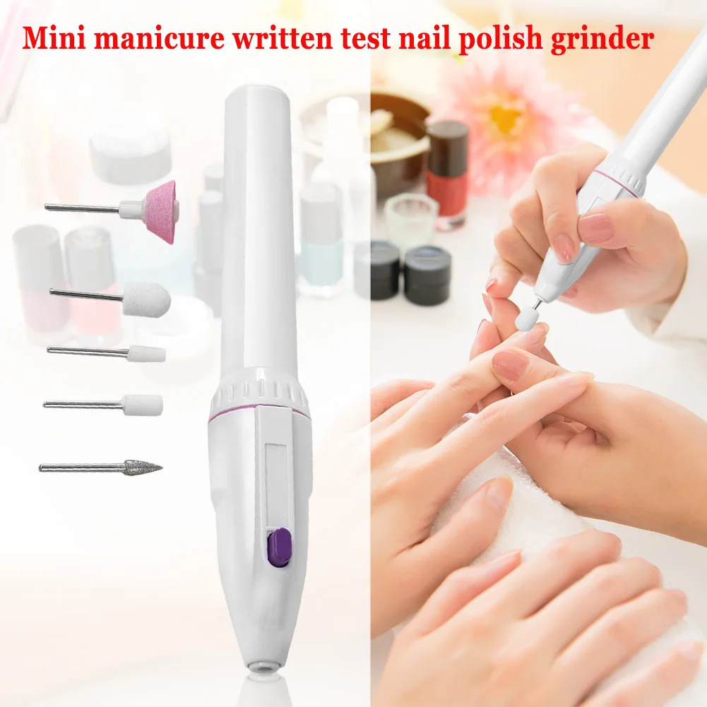 5 In1 Pro ไฟฟ้าเล็บเจาะเครื่องบด Professional บัฟเฟอร์ไฟล์ขัดเล็บไฟล์บัฟเฟอร์เล็บเครื่องมือ