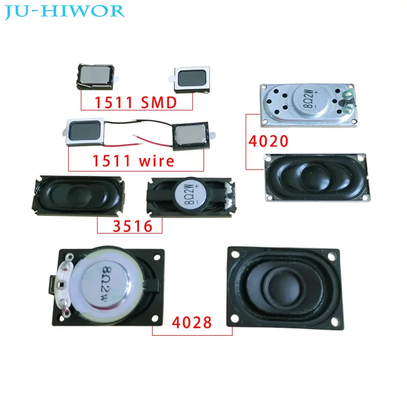 1511 1115 Phone MP3 Speaker Tin Foil Loudspeaker Rectangle Tablet With Wire 1W 8 Ohms 15*11*3.5MM DIY Audio Accessories