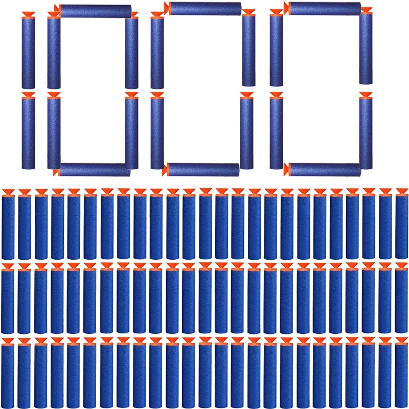남아용 고품질 리필 다트 장난감 총알, 7.2cm, 파란색 빨판 총알, 너프 건 시리즈 블래스터, 크리스마스 어린이 선물