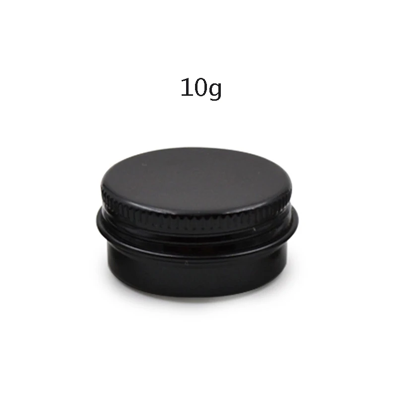 

200pcs 10g Black Aluminum Tin Cans, 10ml Metal Container Screw Top Cans, Empty Cosmetic Sample Containers Candle Travel Tins