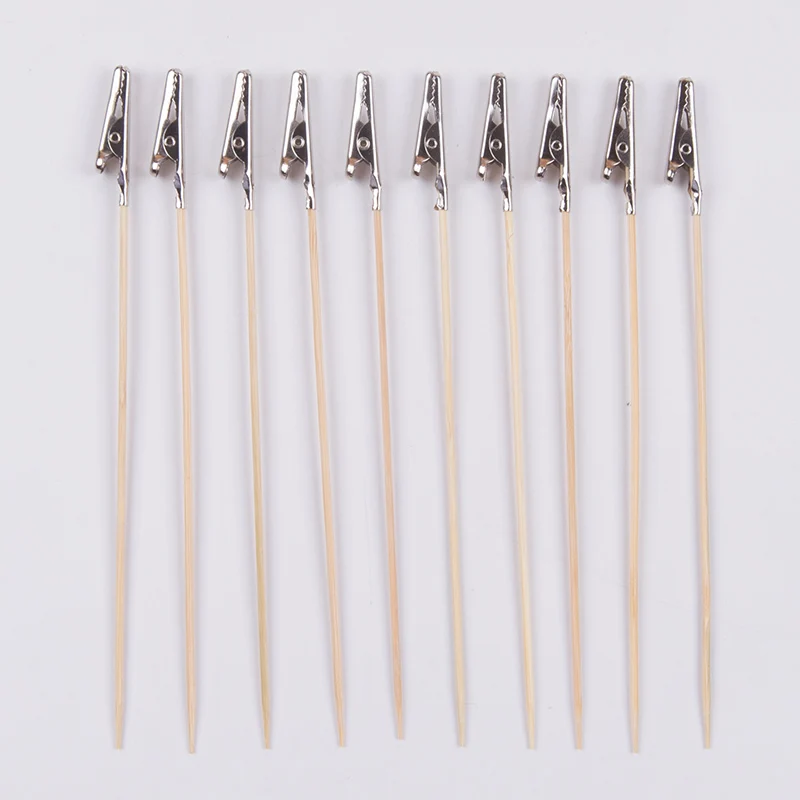 Model tool Steel head clip, bamboo stick, DIY wooden model spraying, color clip 30PCS Model spray painting and coloring clip