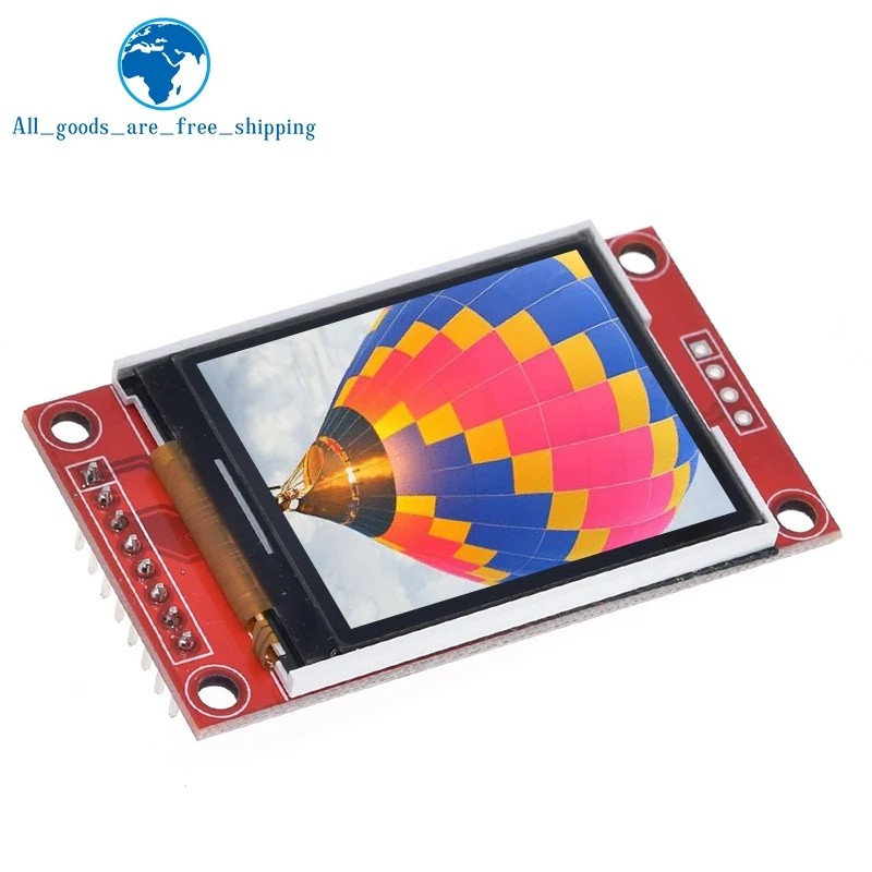 TZT-TFT Módulo de tela LCD para Arduino, 1, 8 Polegada, SPI Serial, 51 Drivers, 4 IO Driver, Resolução TFT 128x160, IO