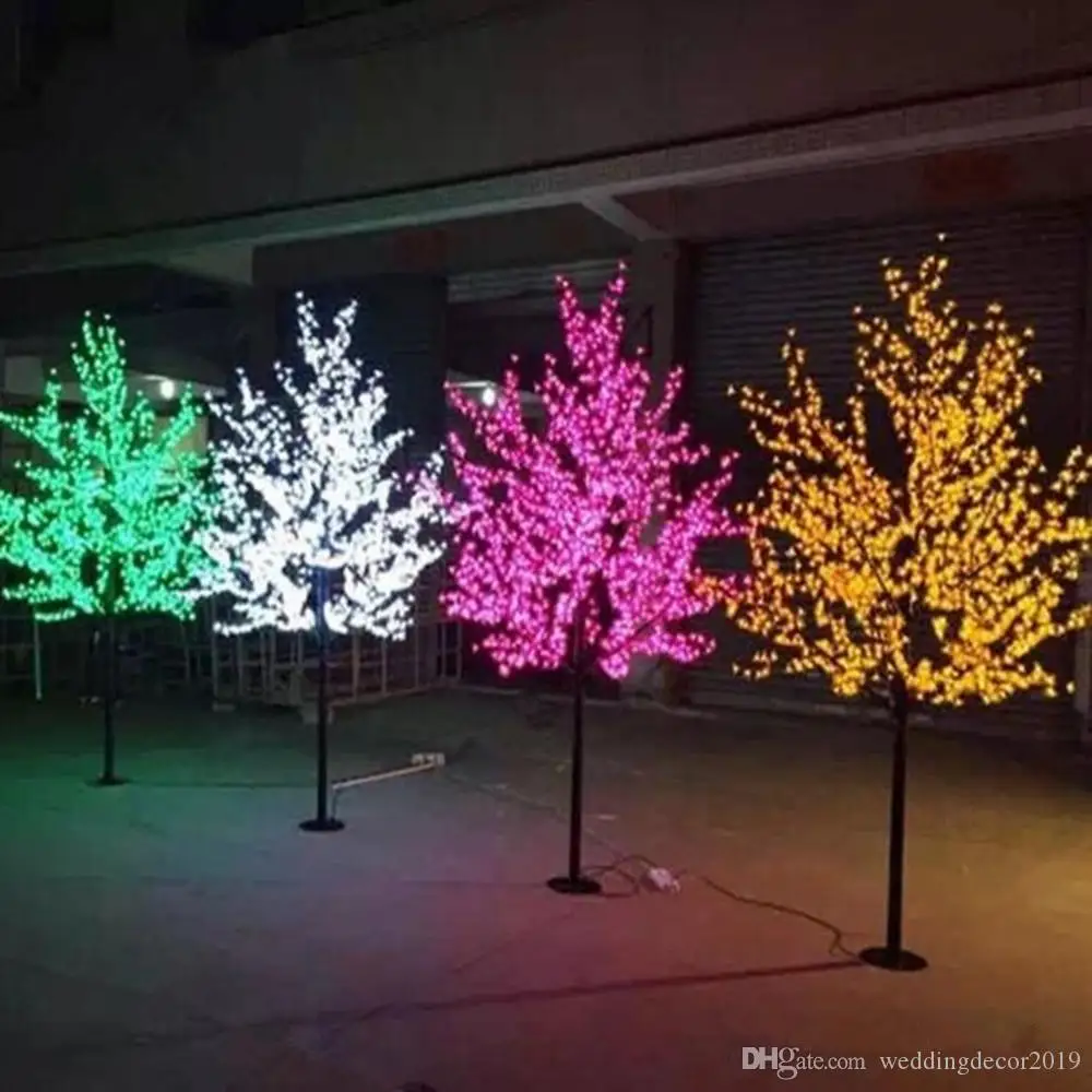 2M Height LED Artificial Cherry Blossom Tree Light Christmas Light1152pcs LED Bulbs 110 220VAC Rainproof Fairy Garden Decor