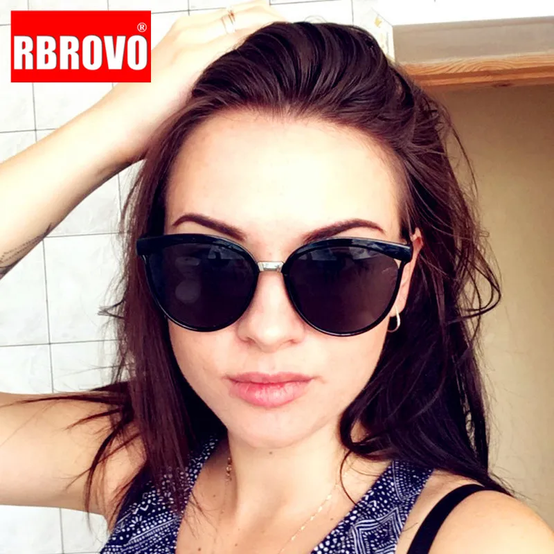 

RBROVO 2023 Candies Brand Designer Cat Eye Sunglasses Women Luxury Plastic Sun Glasses Classic Retro Lunette De Soleil Femme