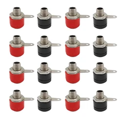 10Pcs/lot 4mm Banana Binding Post Female Socket DIY Jack Adapter With Nut Threaded Banana Plug Red or Black