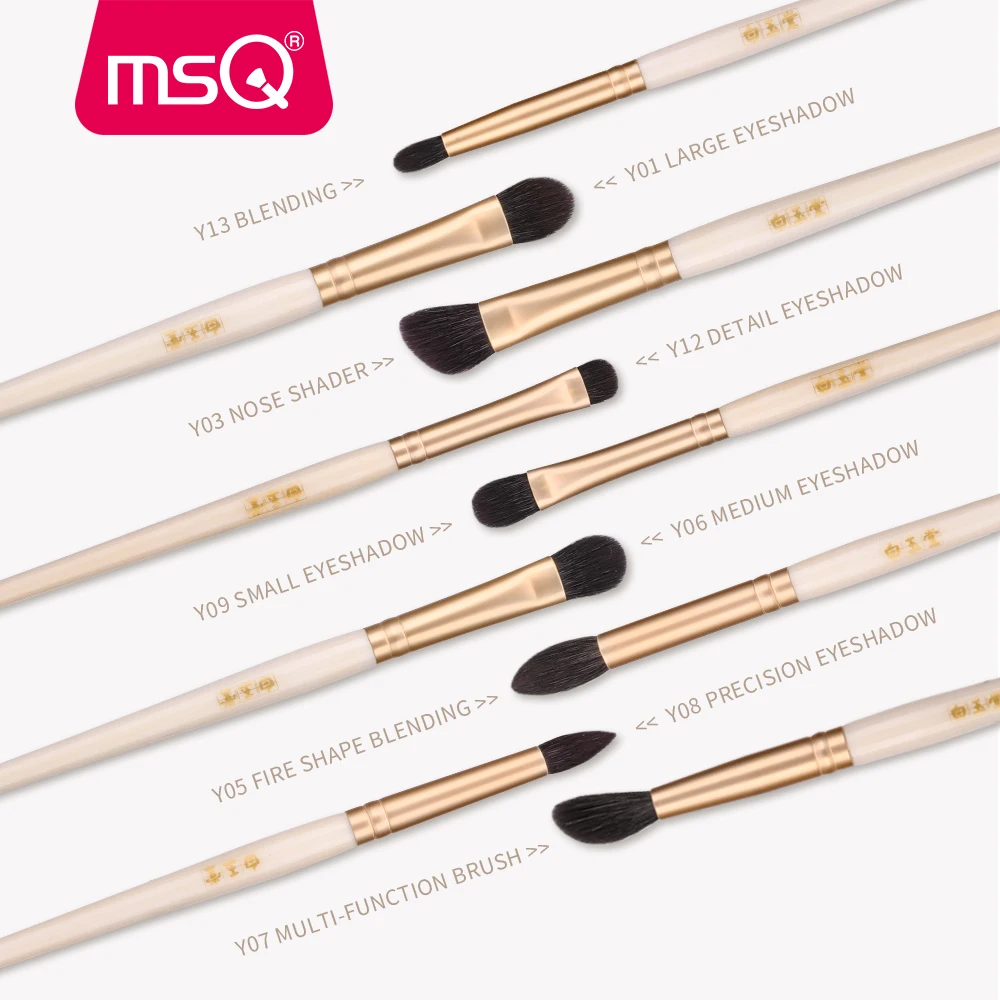 MSQ Single Eyes Makeup Brushes Set Eyeshadow Professional Concealer Blending Lip 1PCS Beauty Make Up Brush Tools Goat/Hose Hair