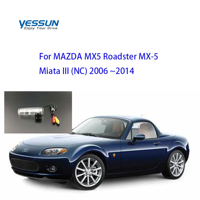 License plate camera For MAZDA MX5 Roadster MX-5 Miata II NC 2006~2014 CCD car fisheye reversing camera/backup brackets