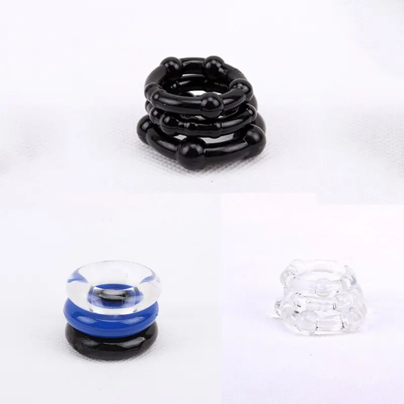 1/3 Pcs/Pack  Male Flexible Stay Donuts Cock Rings Silicone Time Delay Ring Cock Rings Adult Products