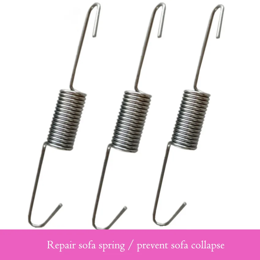 10Pcs/lot 10cm Sofa Springs Balance Hook Household Furniture Sofa Spring Hooks Extension Springs Hardware Parts Accessories