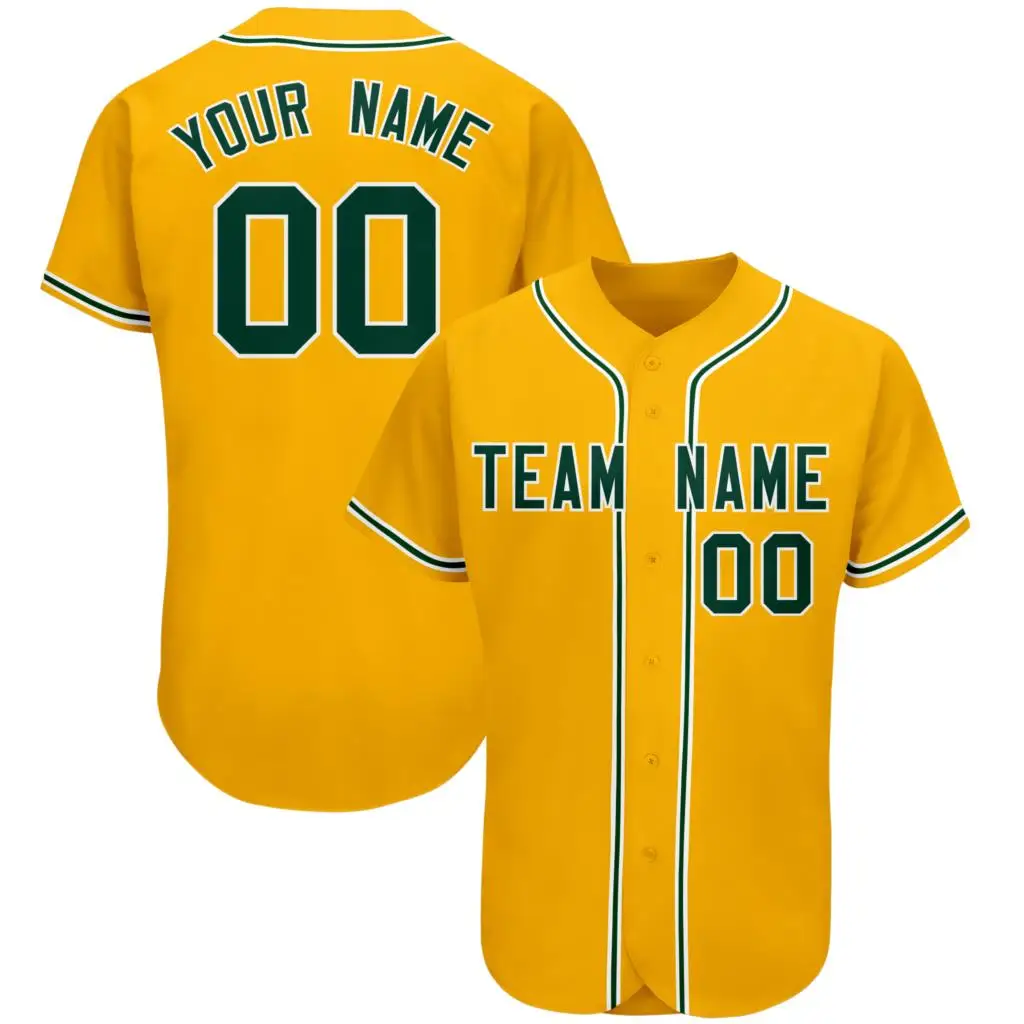 Top Quality Baseball Jersey Print Team Name/Number Breathable Athletic Button Down for Men/Girl/Kids Outdoors/Indoors Any Color