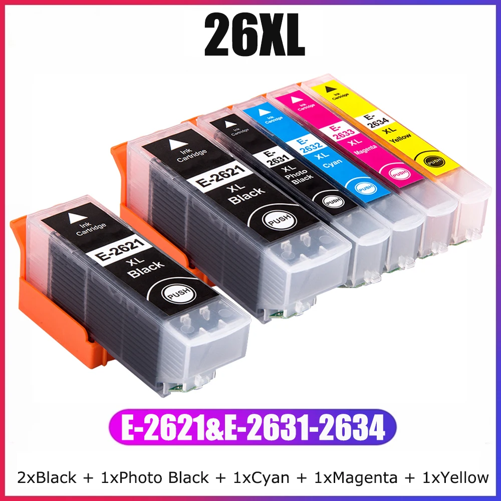 26XL atrament kartridż do Epson 26XL dla XP-520 XP-600 XP-605 XP-610 XP-615 XP-620 XP-625 XP-700 XP-720 XP-710 XP-800 XP-810 XP-820