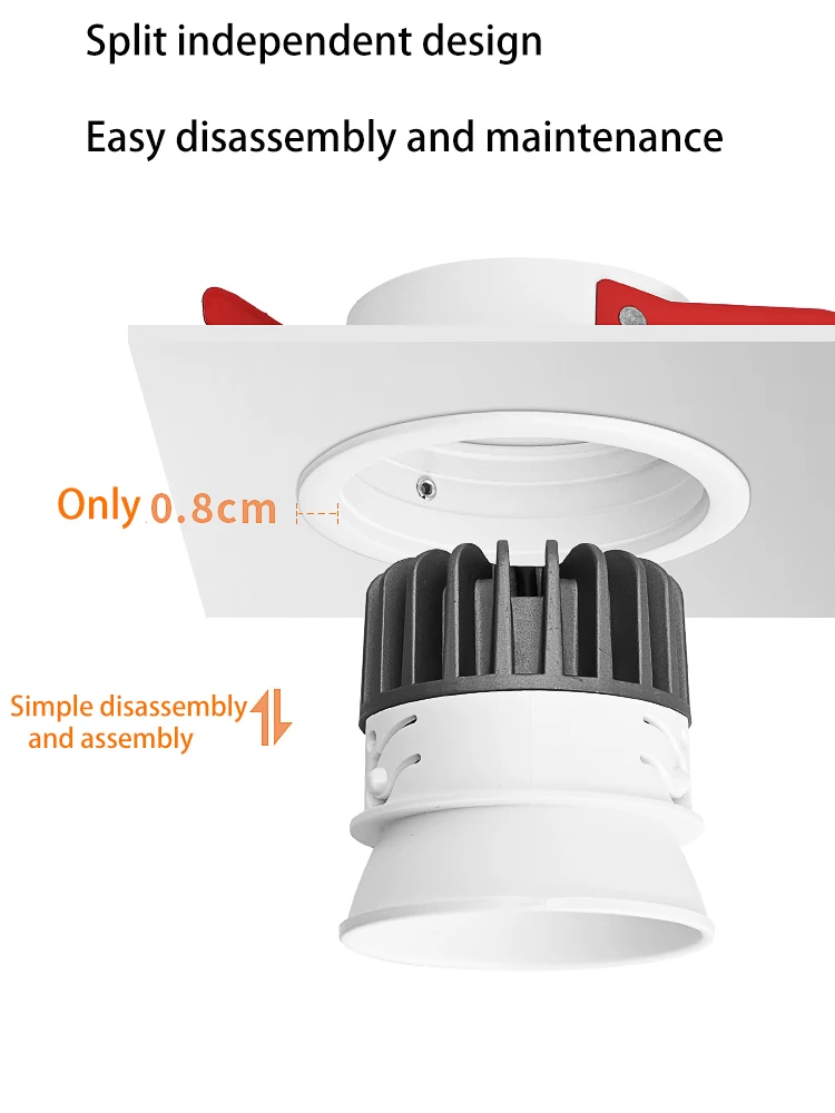 BRGT LED Downlights Aluminium 8W Austauschbare Decke Lampe Anti-Glare Tuya Spot Schmale Grenze Für Küche Home Indoor beleuchtung