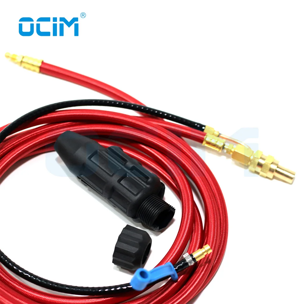 WP17 Series Tig Welding Gun Torch 8M Red super soft Hose 35-70 Euro Connector WP17 WP17F WP17V WP17FV