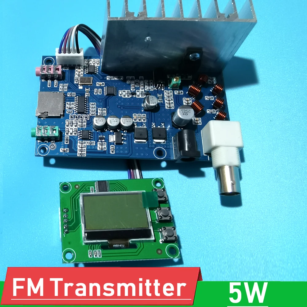 5W nadajnik FM PLL Stereo audio 76-108MHz częstotliwość cyfrowy wyświetlacz LCD stacja radiowa odbiornik GP antena HAM