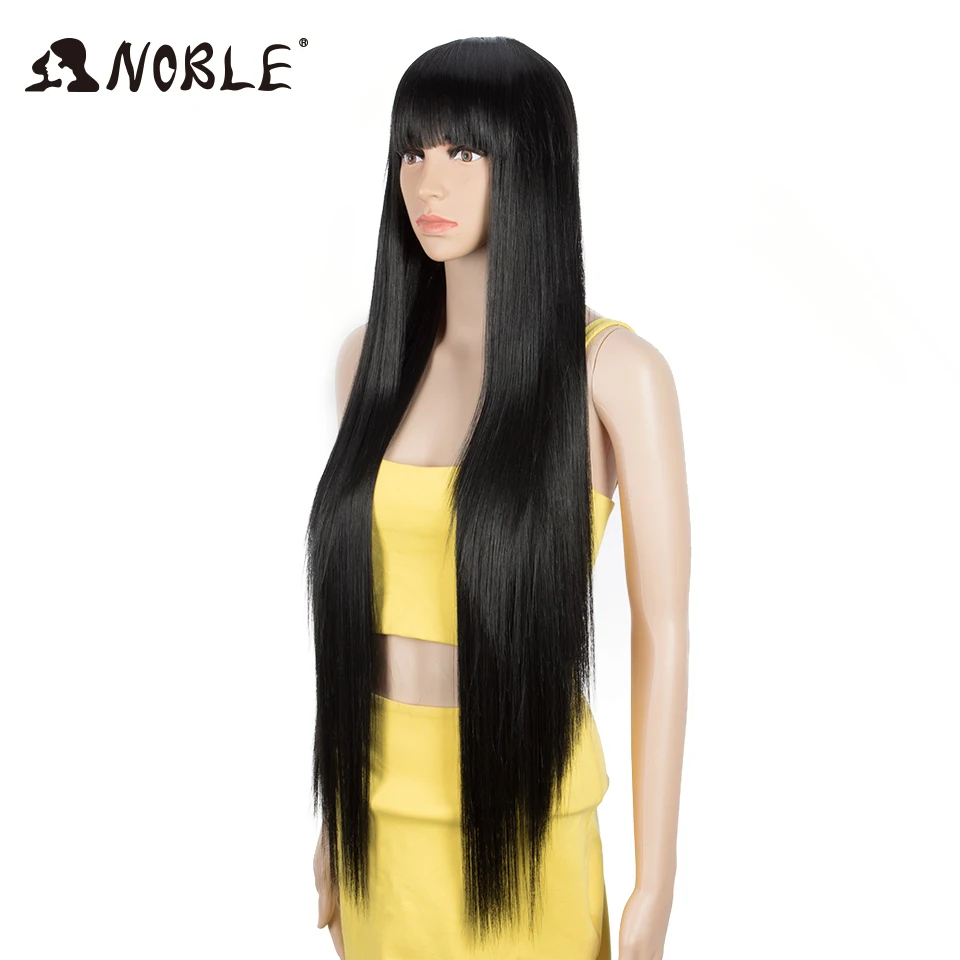 Noble Cosplay Synthetic Wig With Bangs Long Straight Wig Ombre Blond Colored Wig Wig For Women Wig For Black Women Synthetic Wig