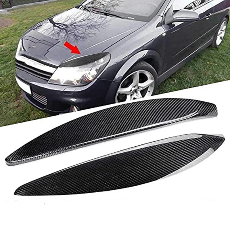 

For Opel Vauxhall Astra H MK5 2004~2009 Car Front Headlight Lamp Eyebrows Eyelids Moulding Cover Trims Head Lamp Eyelids Sticker