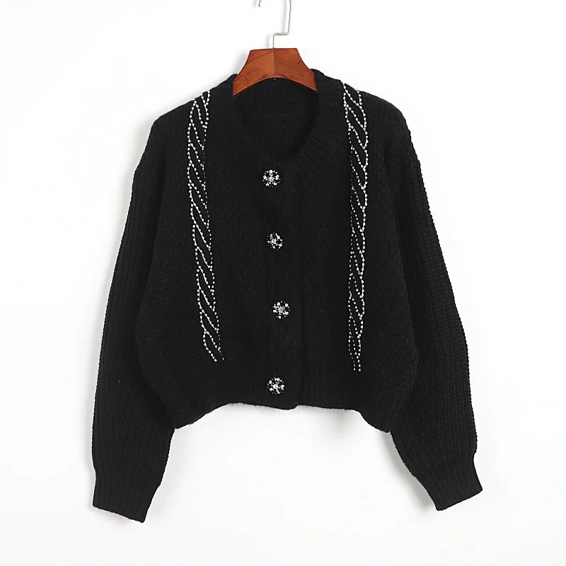 

2021 Spring Sweater Pullover Flora White Black Red Cardigan Sweater Womens High Quality Kint