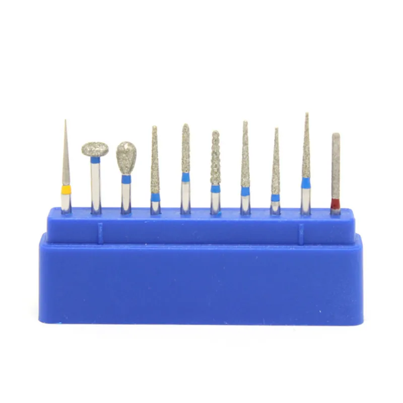 Dental Diamond Bur Drill Bits High Speed Polishing Bur Set