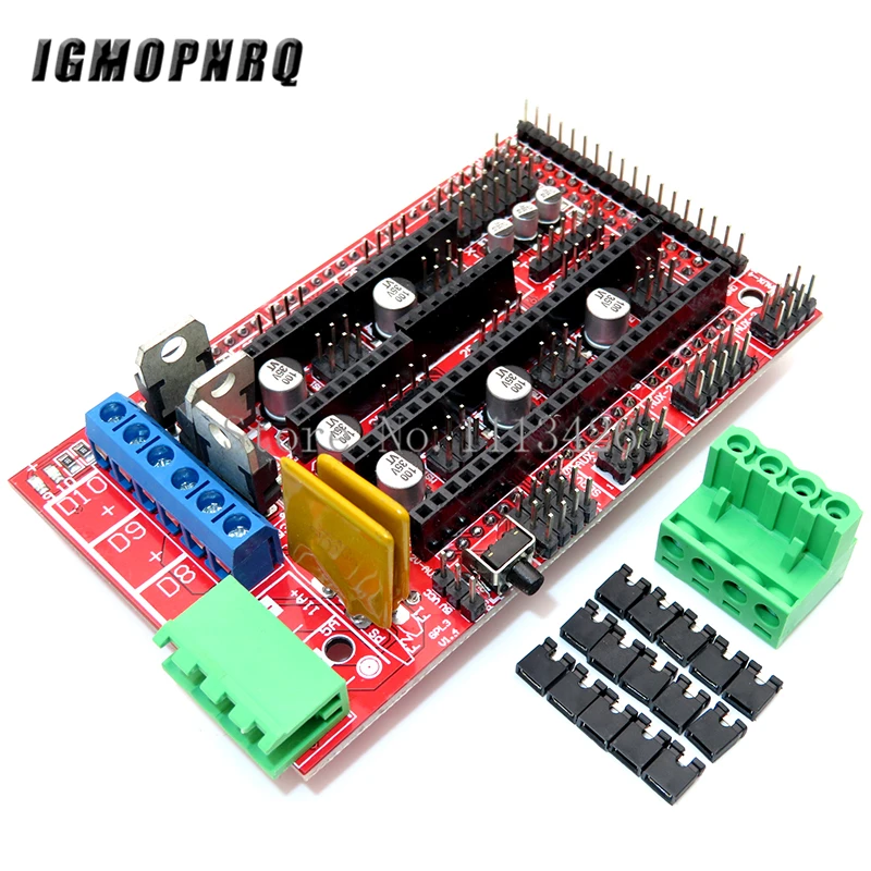 Mega 2560 R3 CH340+1pcs RAMPS 1.4 Controller+5pcs A4988/DRV8825 Stepper Driver Module+1pcs 12864 controller for 3D Printer kit