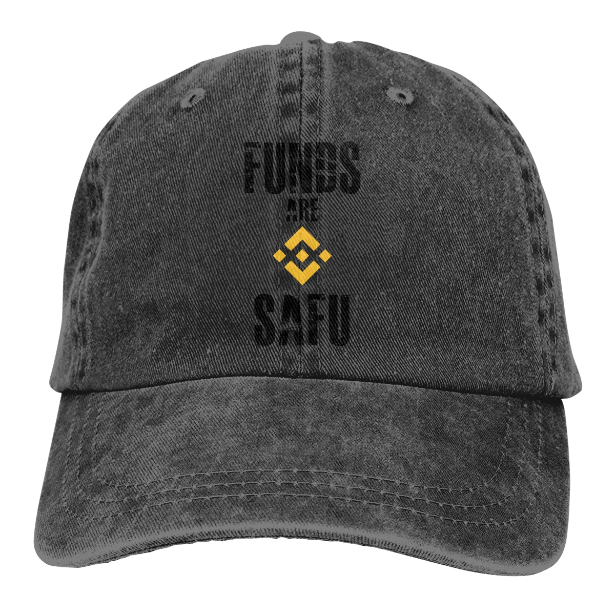 Cryptocurrency, Funds Are SAFU Baseball Cap Men Binance Coin BNB Cryptocurrency Caps colors Women Summer Snapback Caps