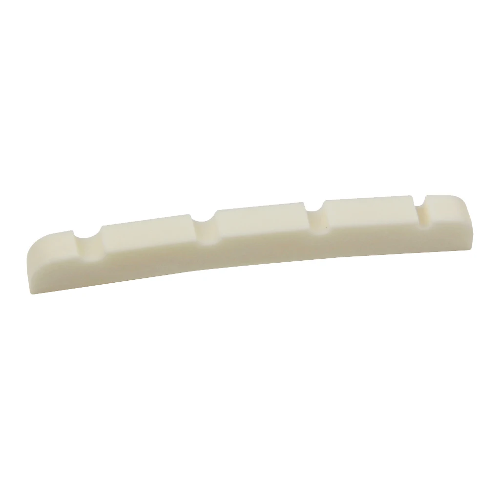 42mm Beige Slotted Curved Buffalo Bone Nut For Fender 4 String Bass Guitars