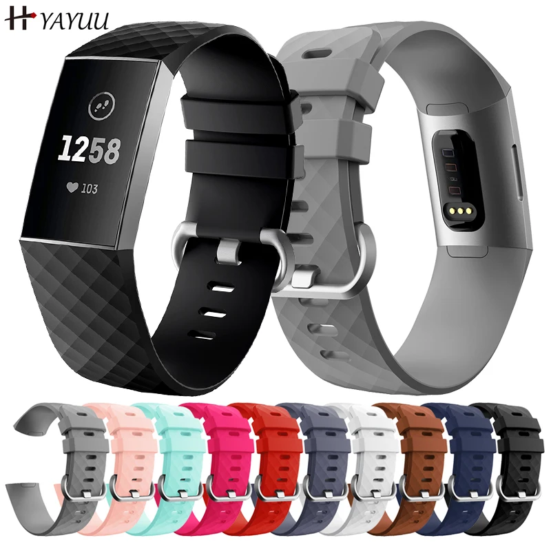 YAYUU Band for Fitbit Charge 3/ Fitbit Charge 4/ Charge 3 SE, Soft Waterproof Replacement Wristband Strap for Fitbit Charge 4